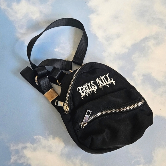 Dolls Kill Accessories - Black Dolls KILL Exclusive Extra Small Mini Backpack
